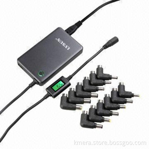 70W 17mm Ultra-slim Universal Laptop AC Adapter with High Light LED Voltage Indicator